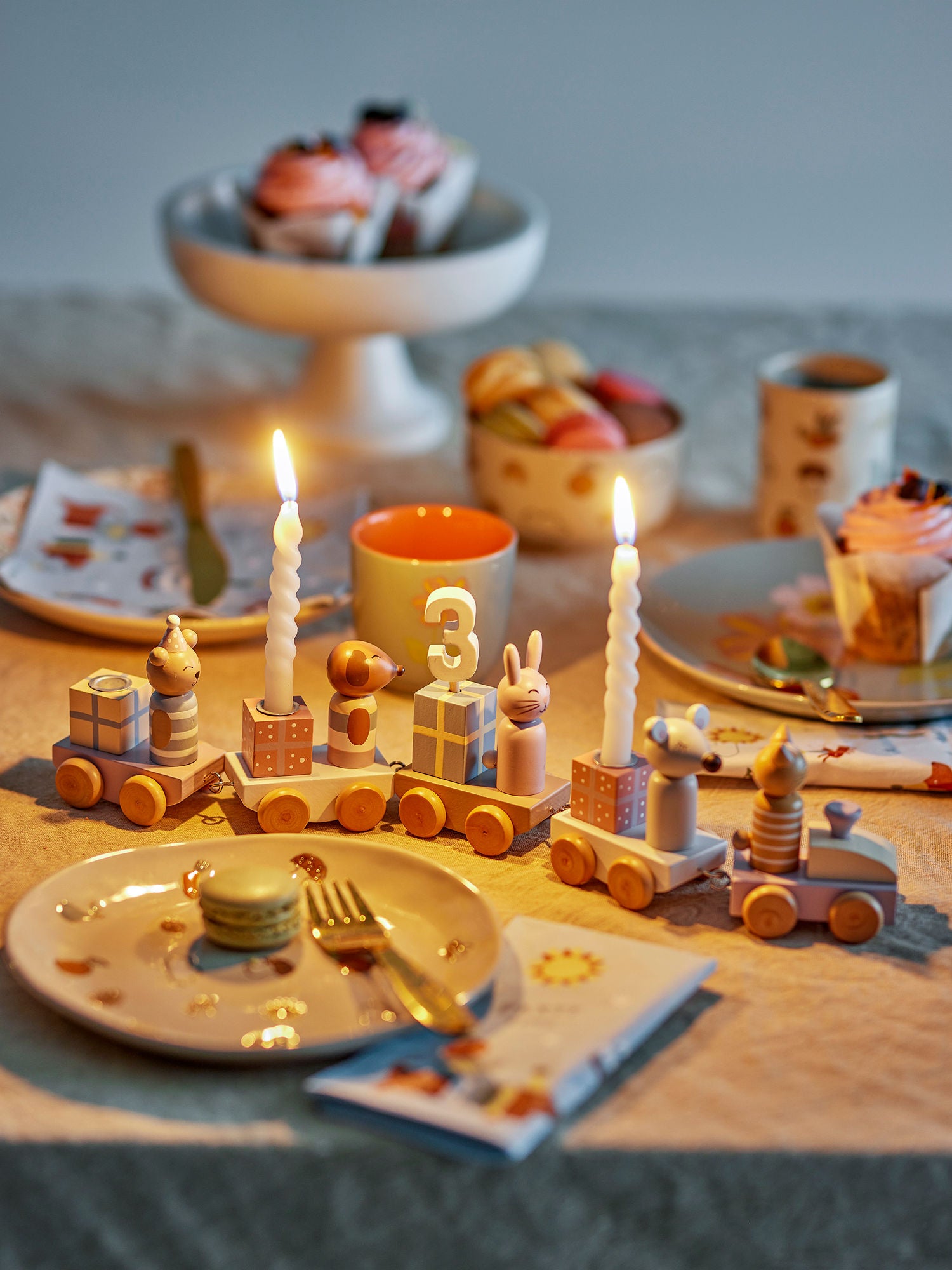 Bloomingville MINI Junaid Birthday decoration, Pink, FSC®100%, MDF