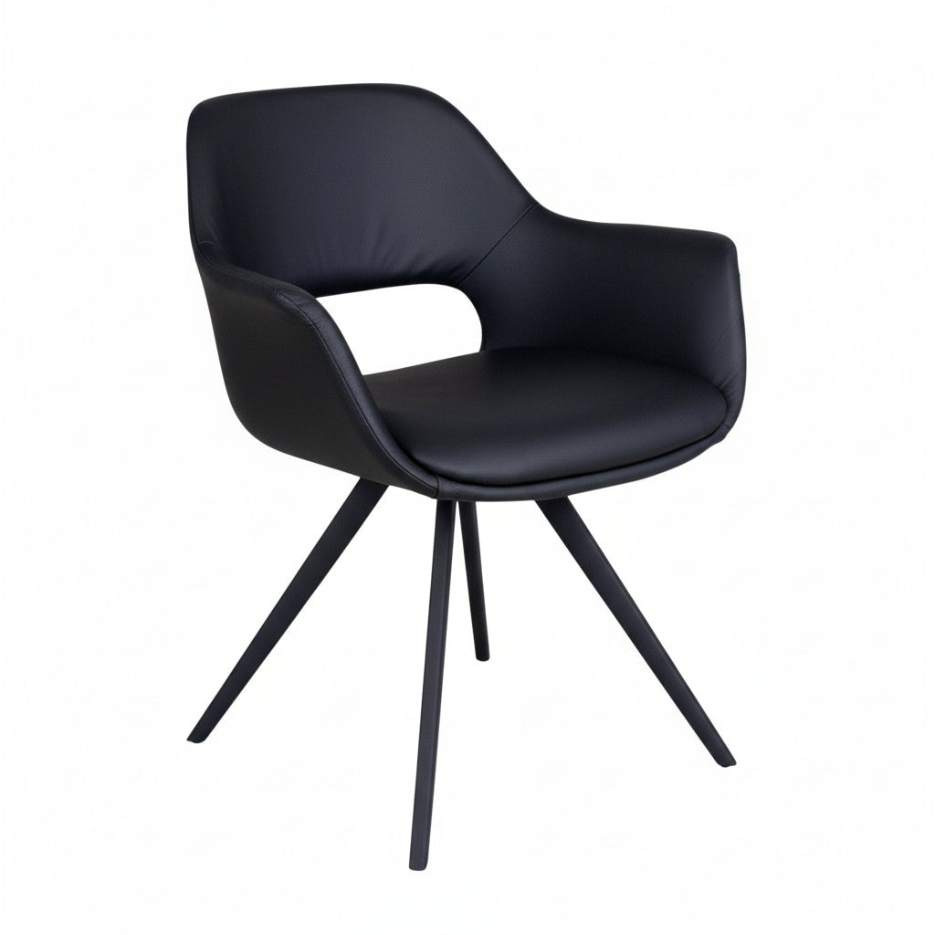 Dining table chair Fenja Black PU