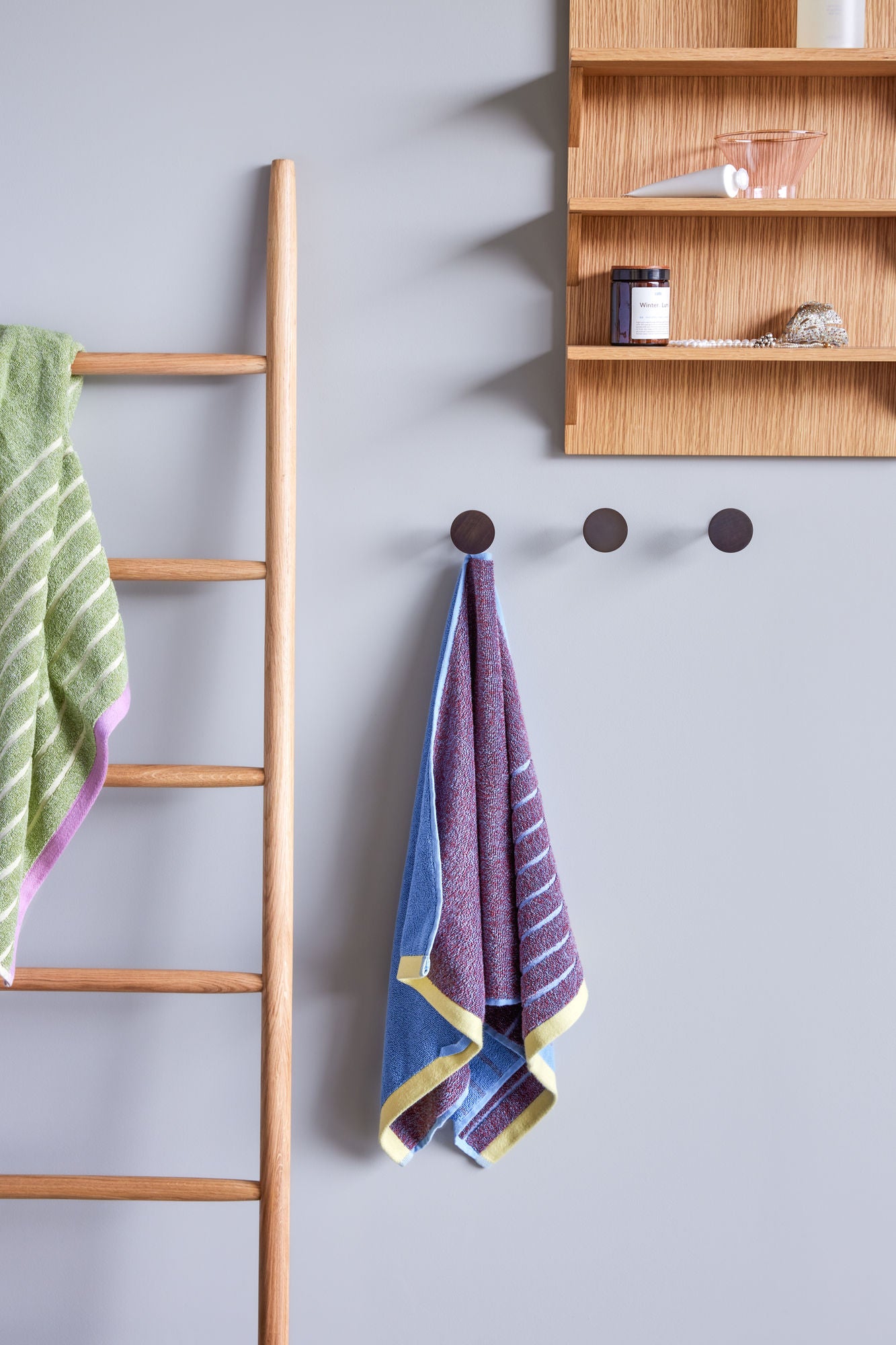 Hübsch Promenade towel Large purple/blue