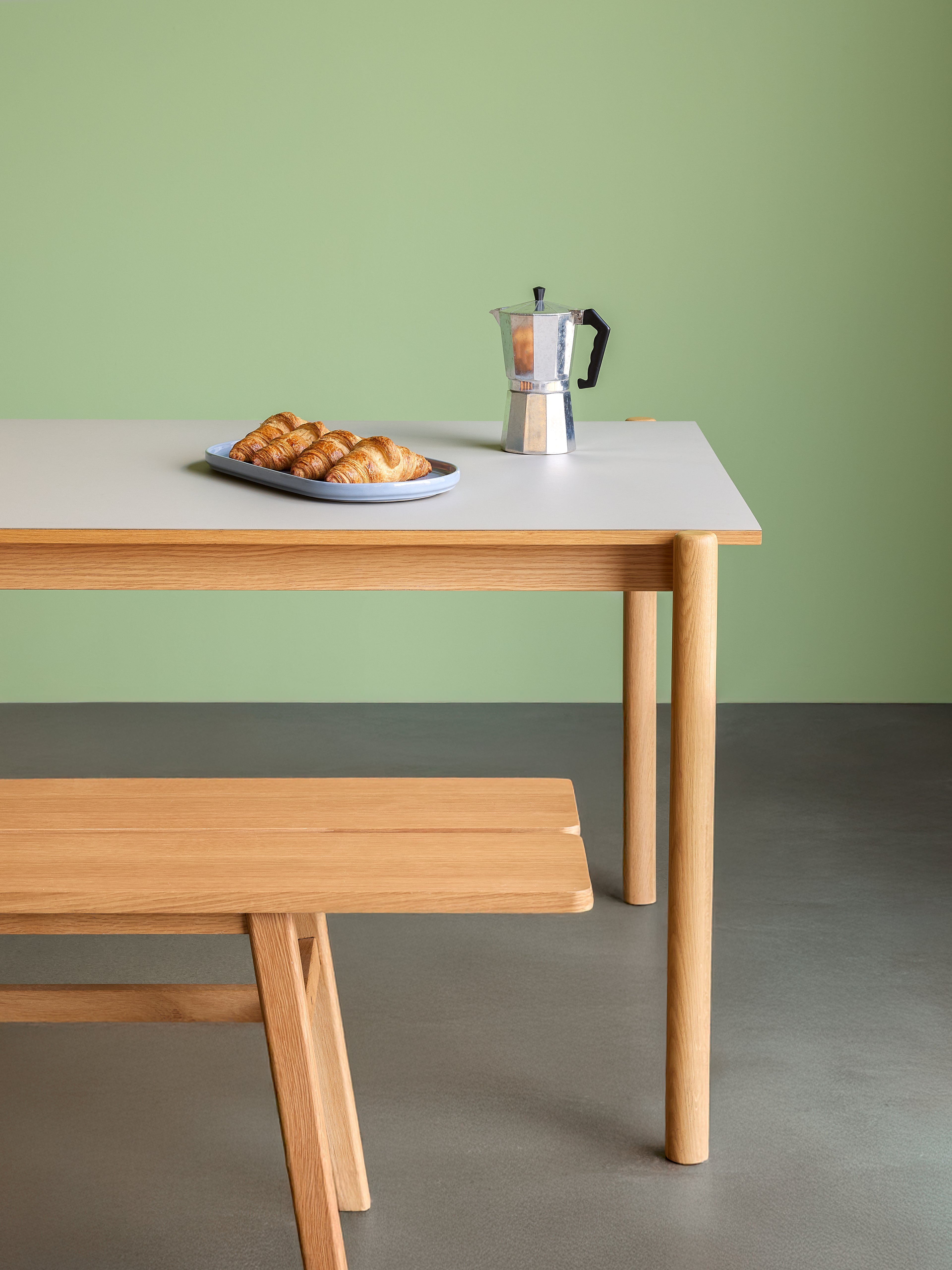 Oblique Dining Table Rectangular Gray - 190x107xh75cm