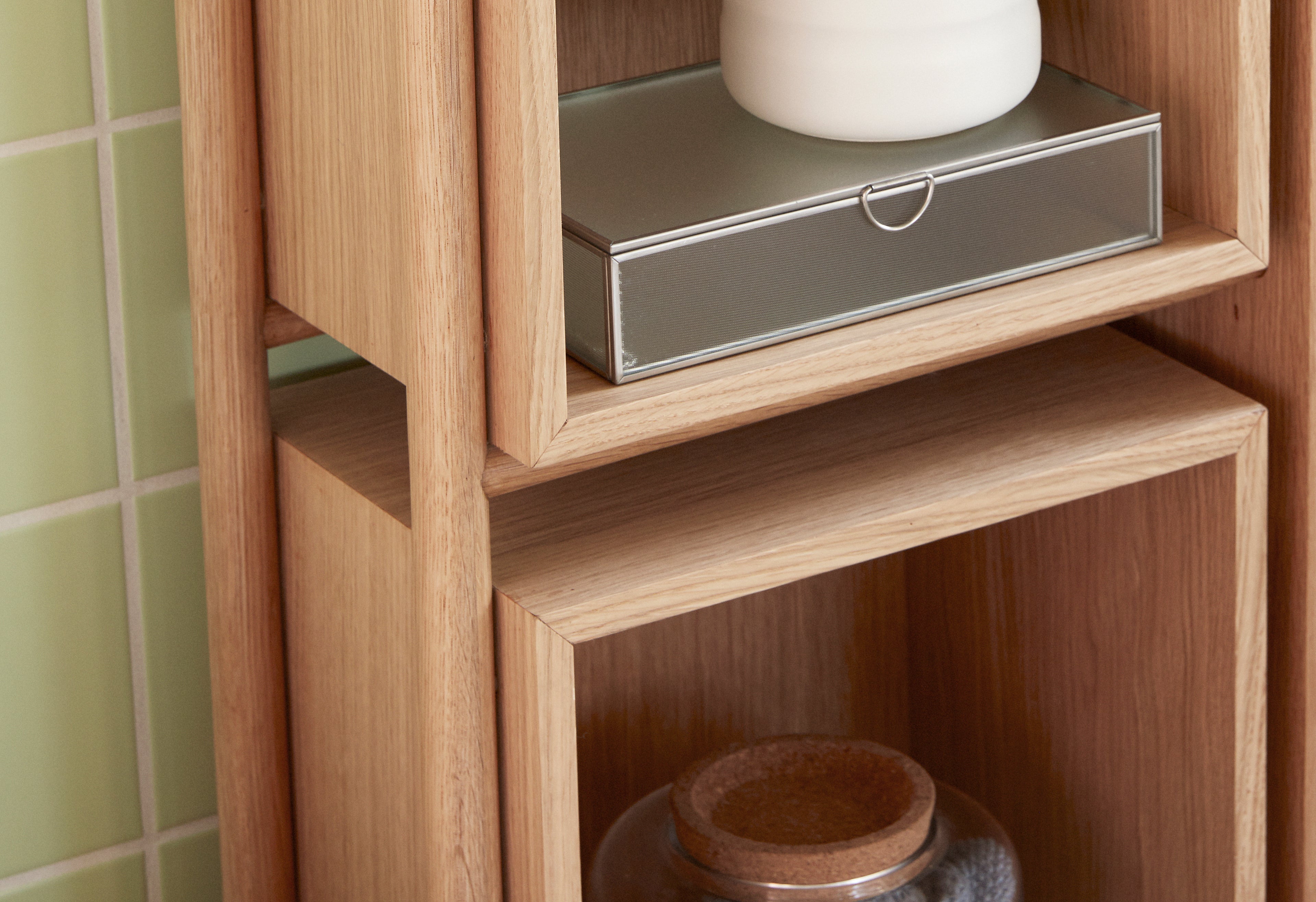 Cube Console Table Natural - 76x25xh90cm