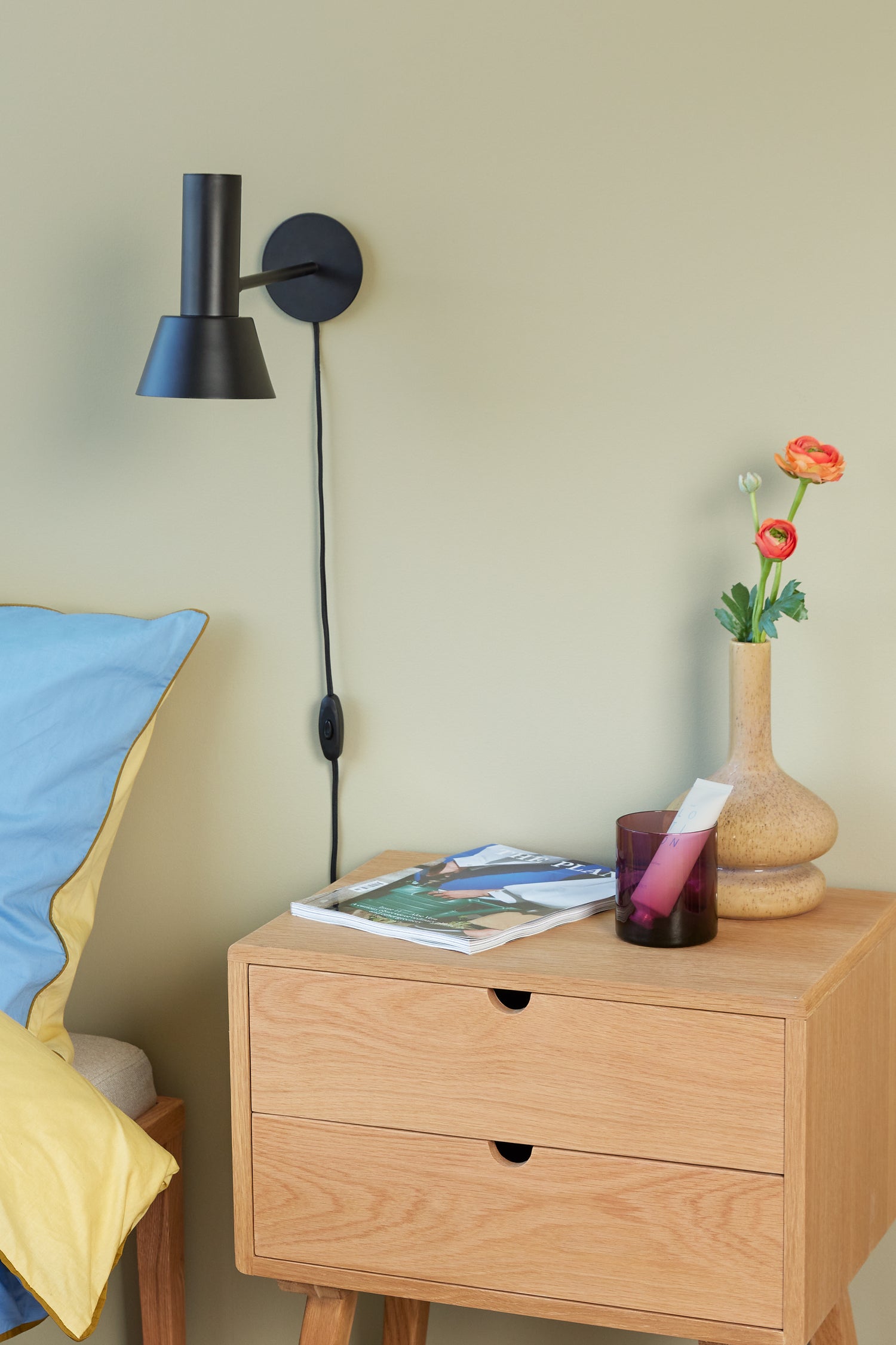 Tap Wall lamp Black - 12x29xH20cm, E14