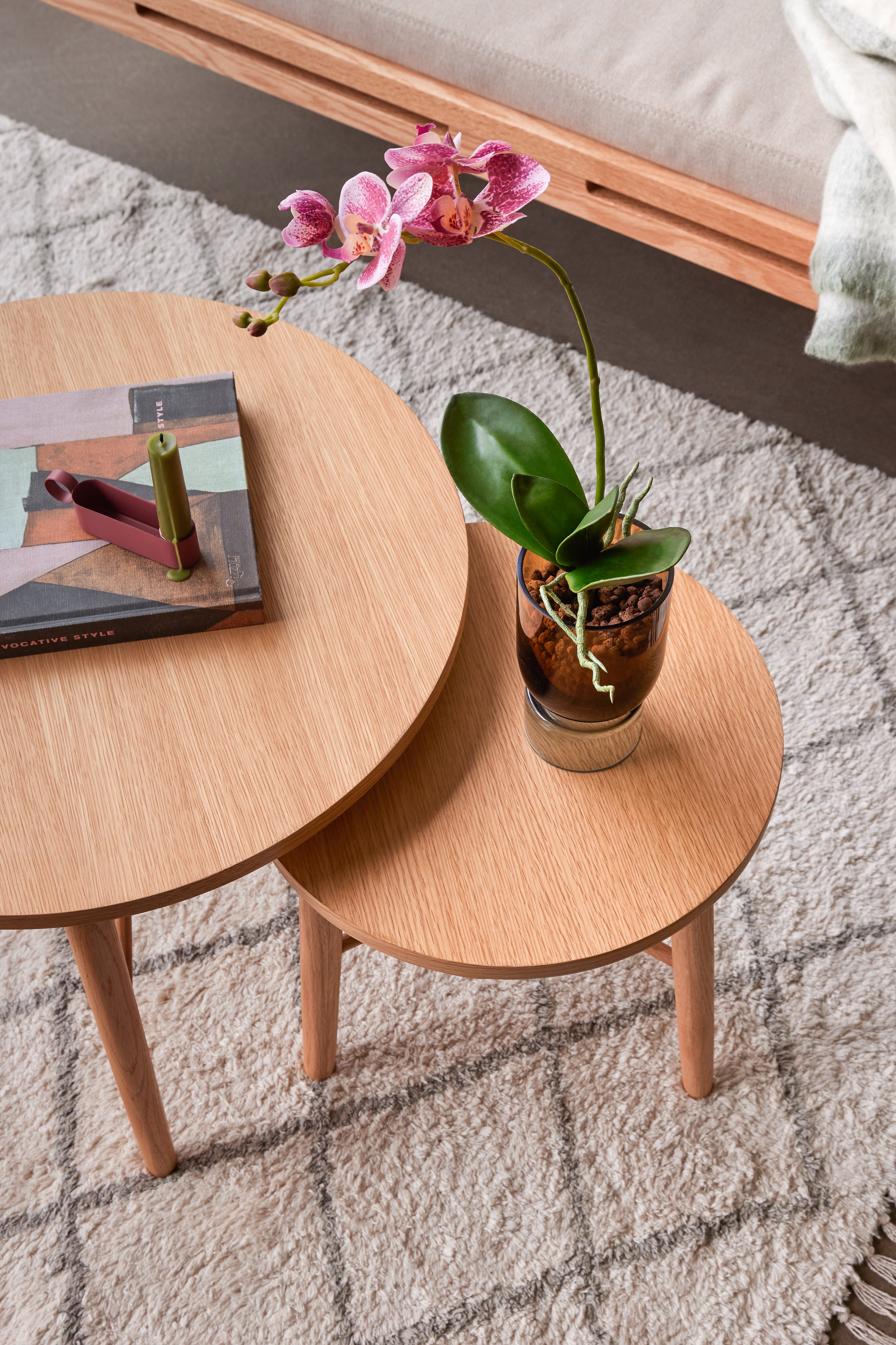 Emosh Candlestick Burgundy - 13x3xh4cm