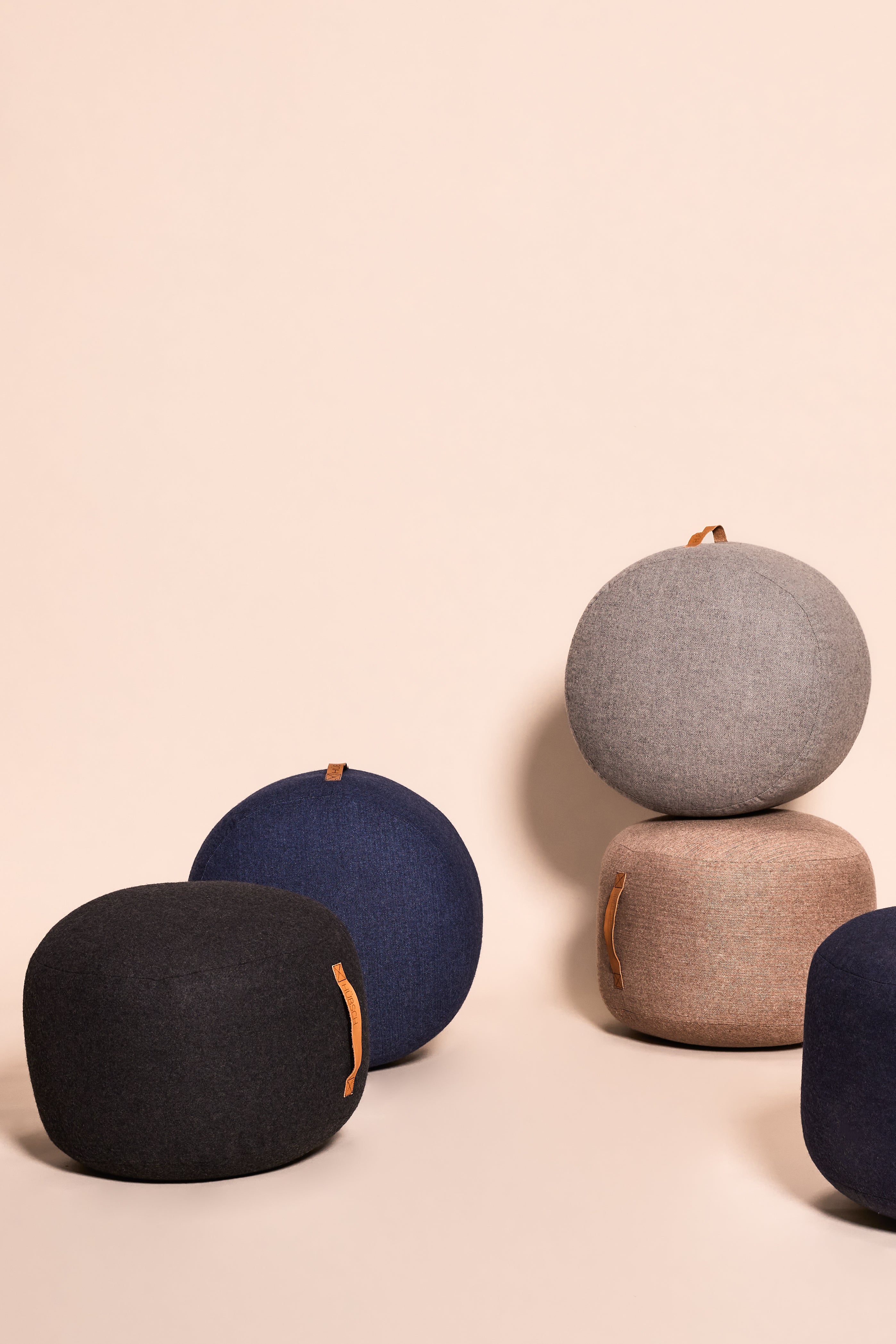 Mochi Pouf Ø50 Gray - Ø50xh35cm