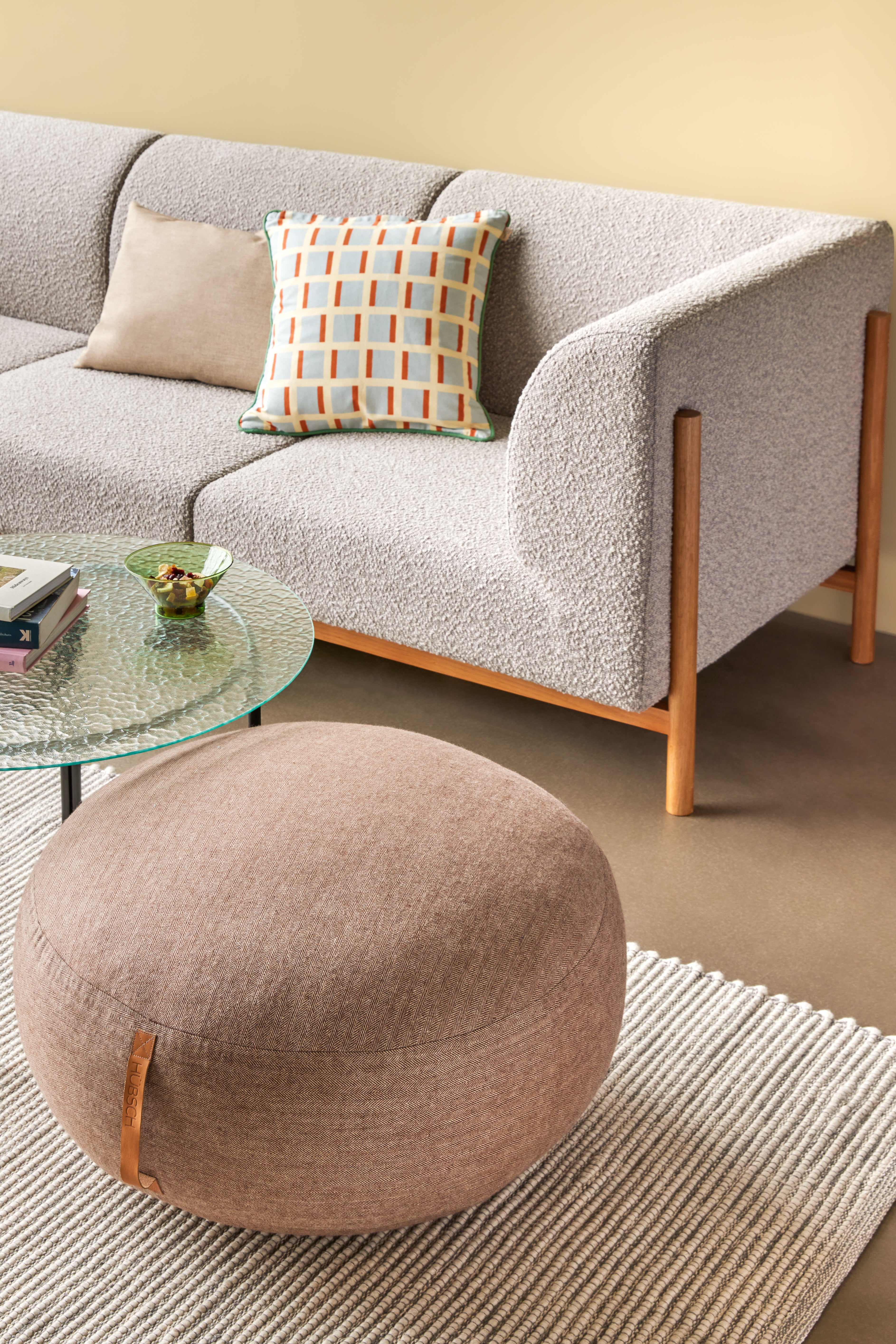 Mochi puf Ø70 brown - Ø70xH35cm