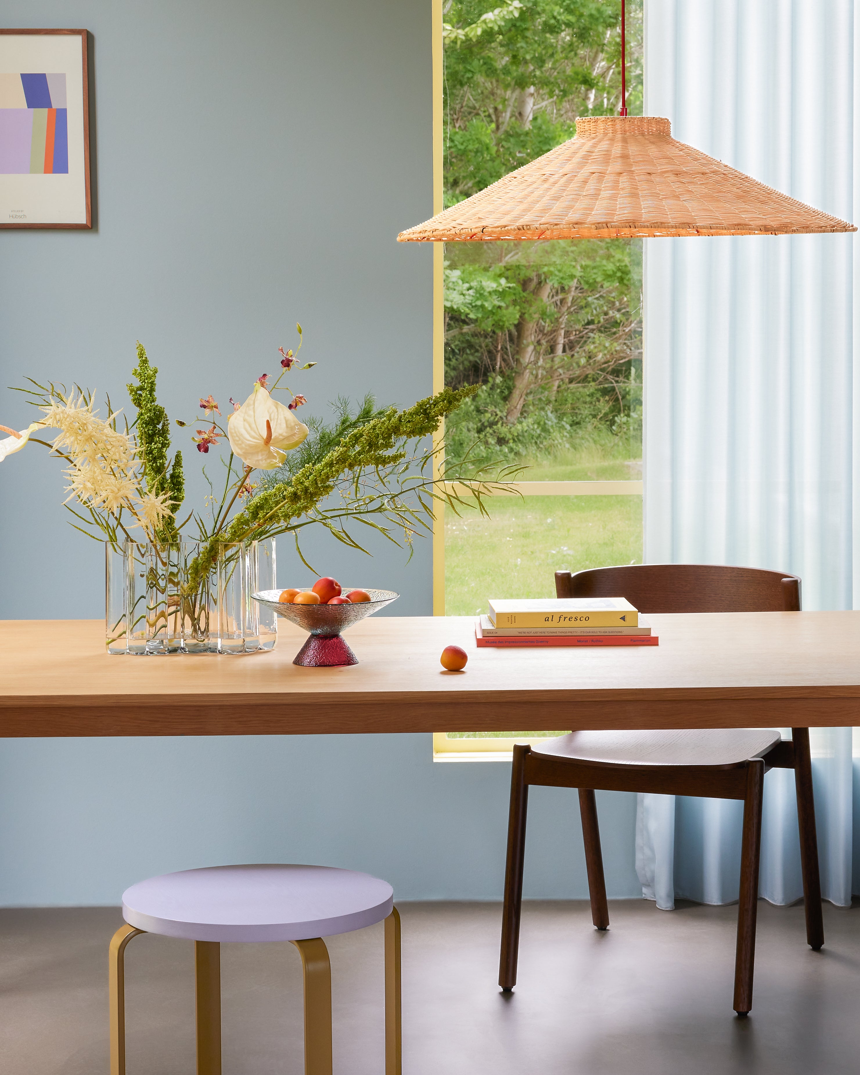 Smile Stool Lavender/Khaki - ø46xh46.5cm