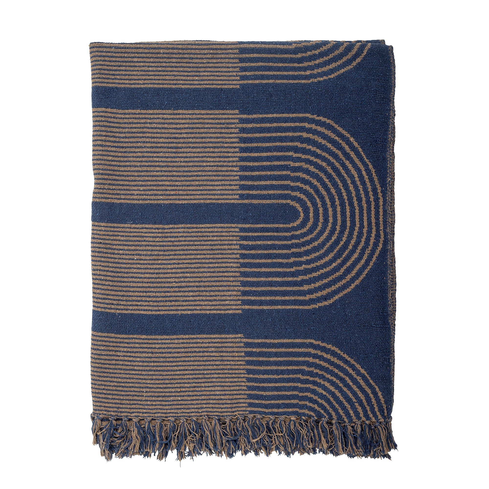 Tiffanie Plaid, BlÄ, Genanvendt Bomuld - BLOOMINGVILLE - DesignGaragen.dk