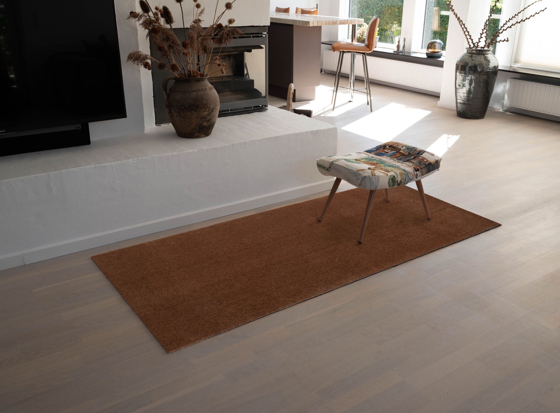 NEW CARPET/MAT 90 x 200 CM - UNI COLOR/COGNAC - Tica Copenhagen - DesignGaragen.dk