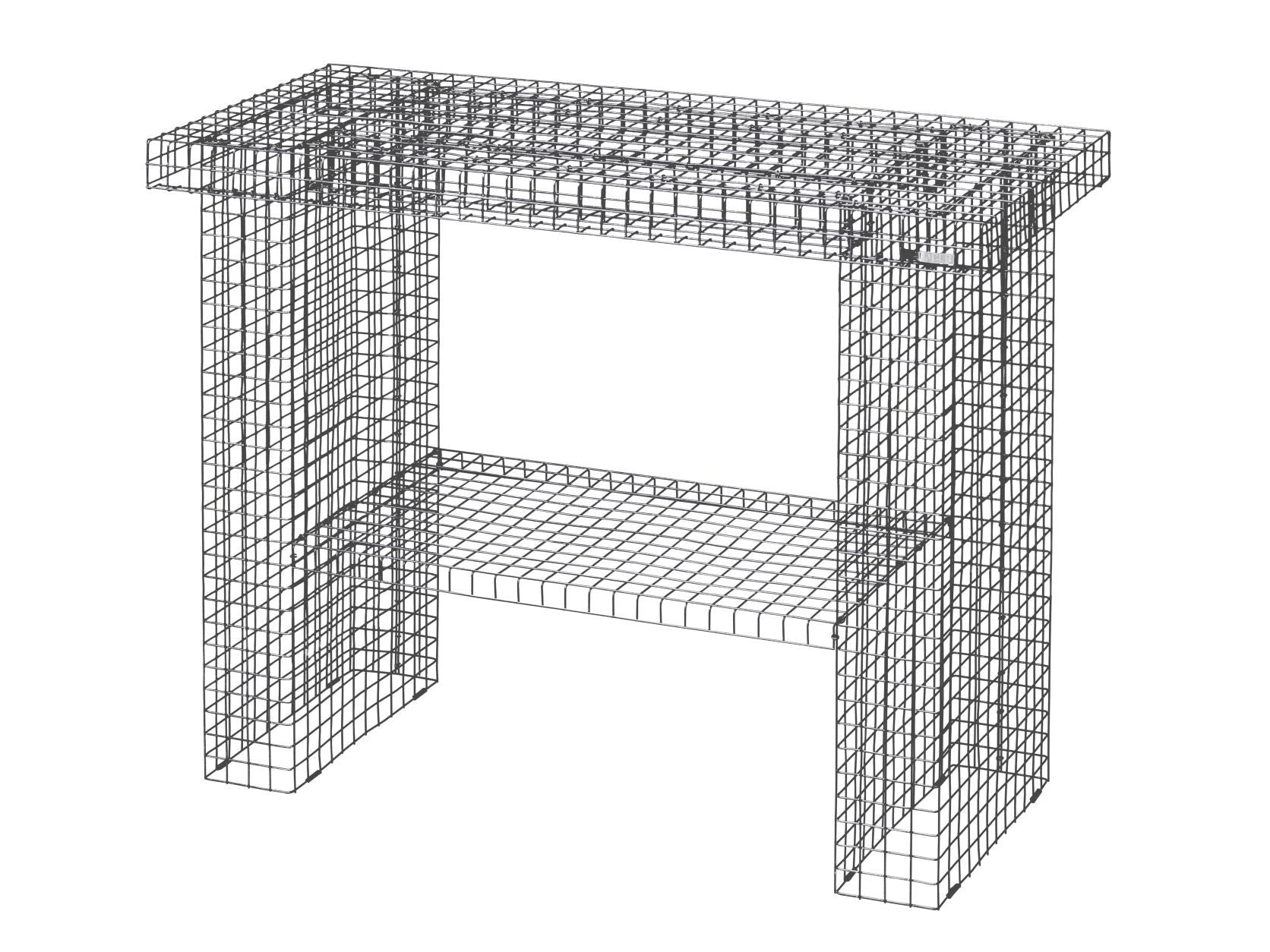 Kalager Design Console Table, Alu Zinc