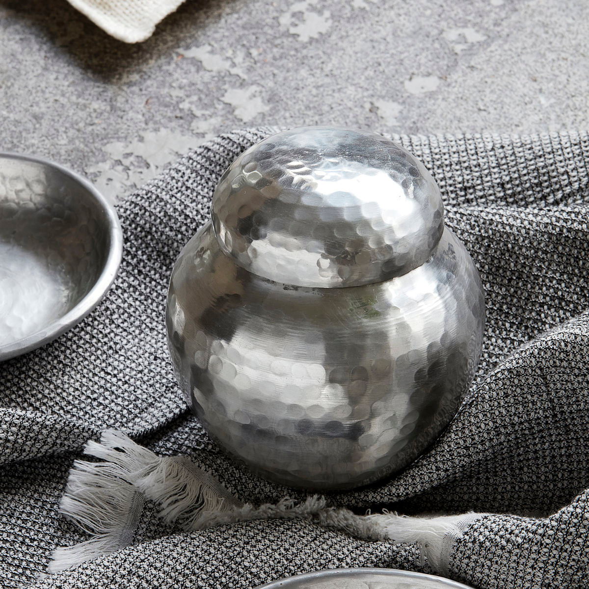 House Doctor - Storage with lid, Galior, Silver Finish - DIA: 11.5 cm