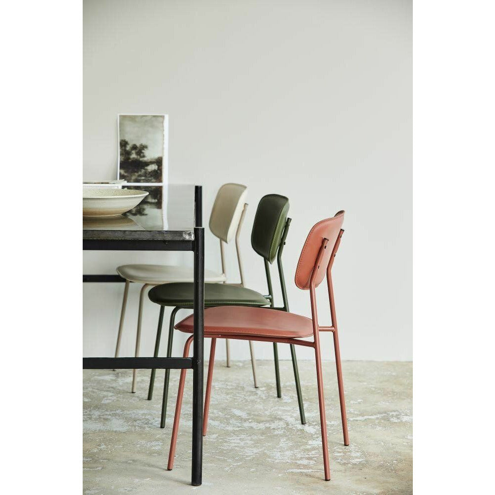 ESA dining chair - rust red