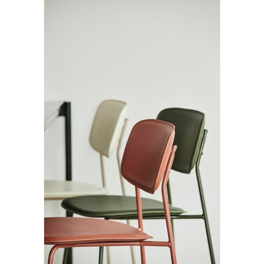 ESA dining chair - rust red