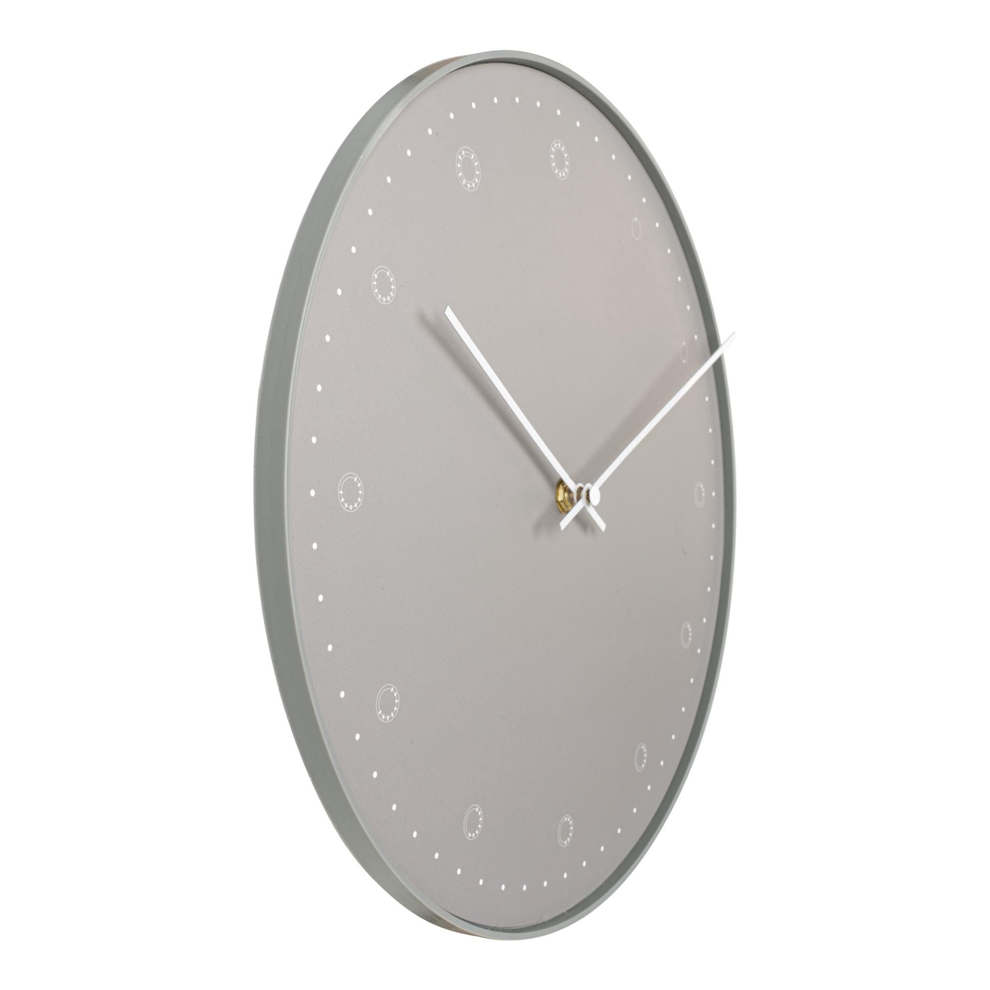 Elba wall clock - wall clock in plastic, dusty green, round, Ø30 cm