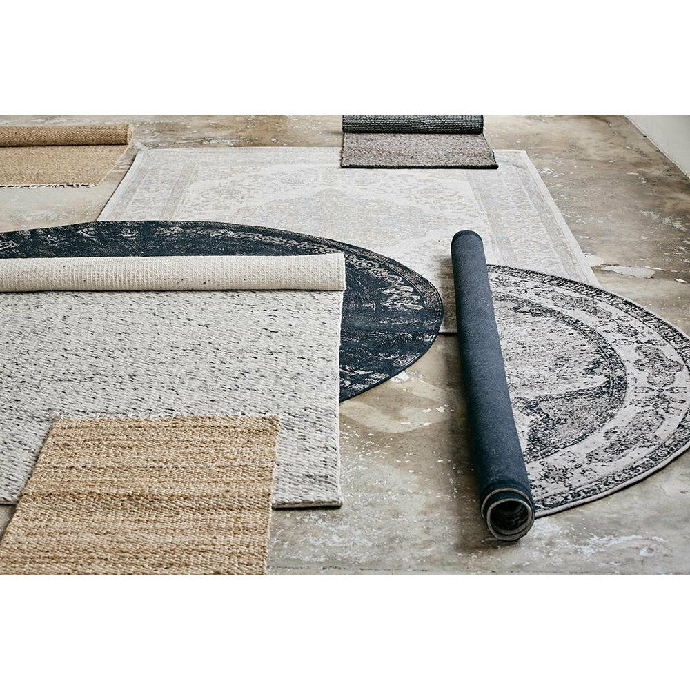 Venus round woven cotton blanket - Ø240 - gray