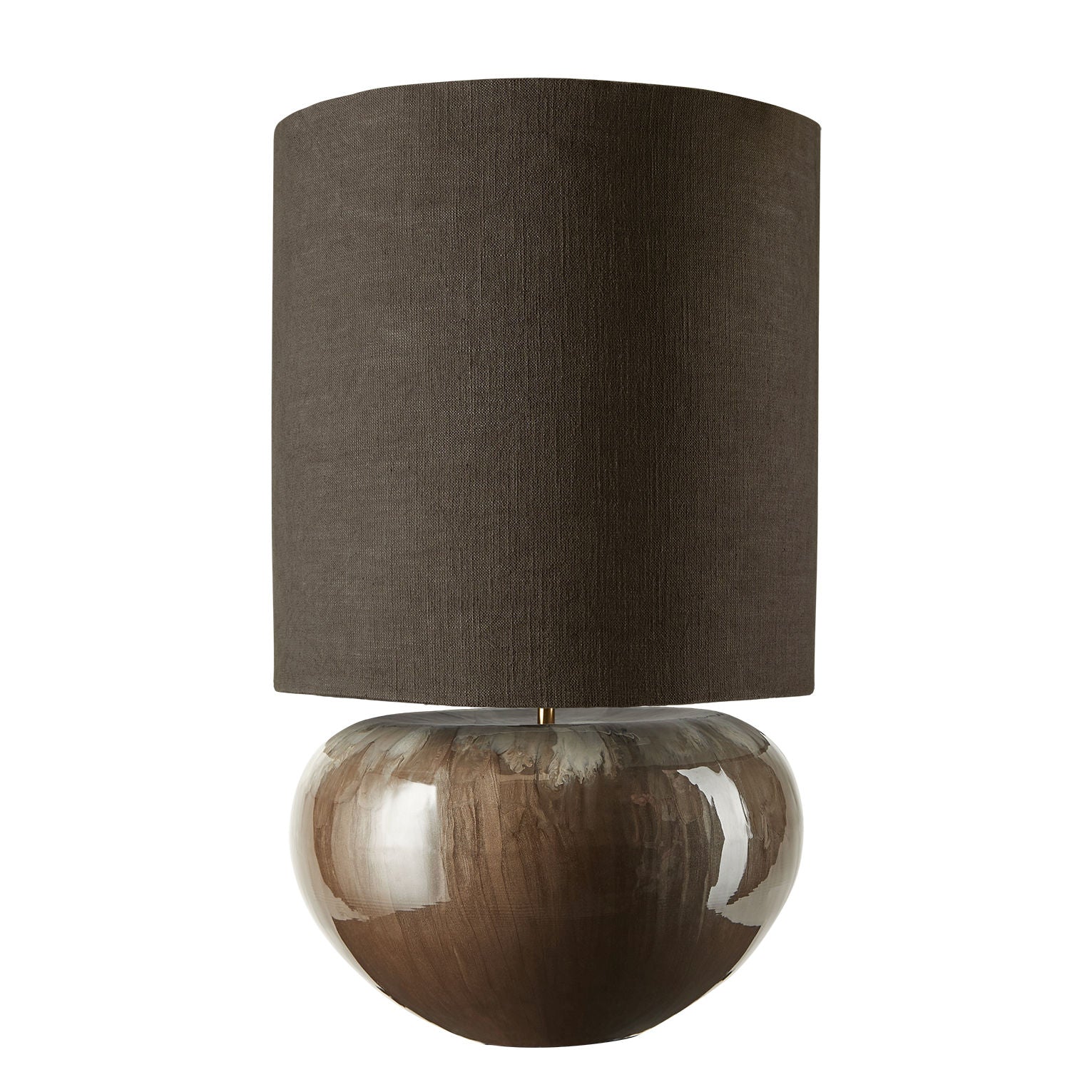 Cozy Living Ena Enameled Lamp TAUPE w. Shade - Large*