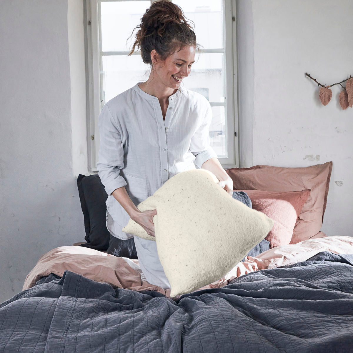 By Nord decorative cushion cover, Ingeborg, Haze-l: 50 cm, w: 50 cm