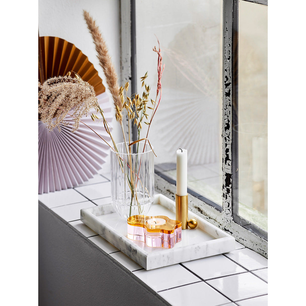 CLOUD krystal lysestage - Pink/amber - MOUD HOME - DesignGaragen.dk