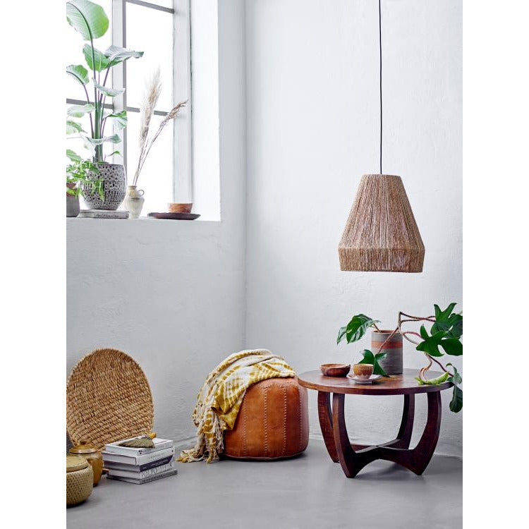 Bloomingville - Coby puff, footstool, seat cushion, goatskin B60xH35 cm