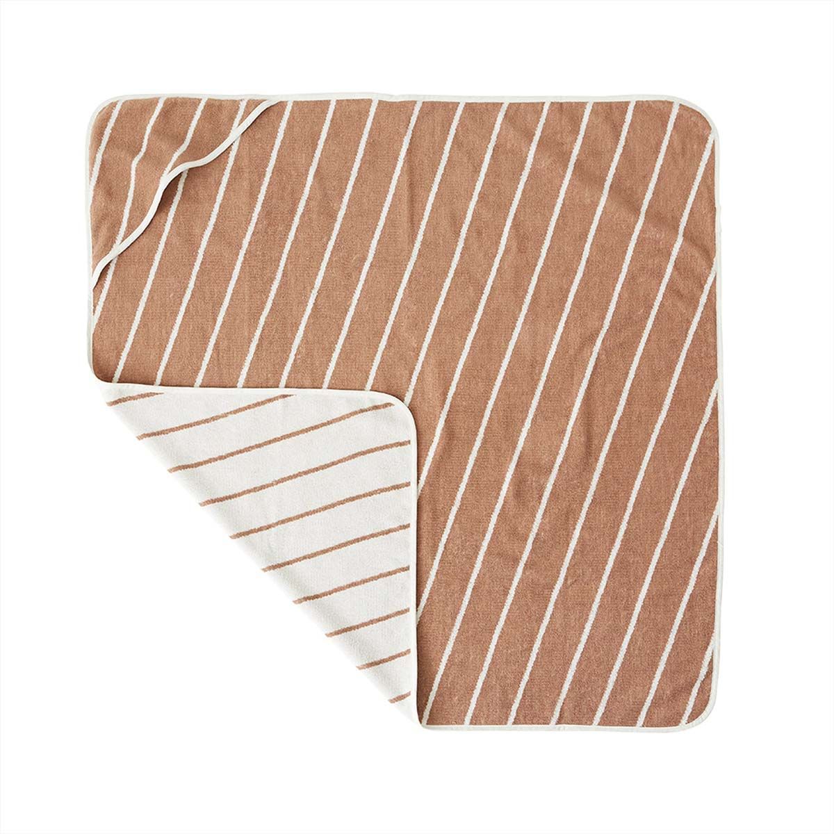 OYOY MINI RAITA towel with hood - cloud / caramel