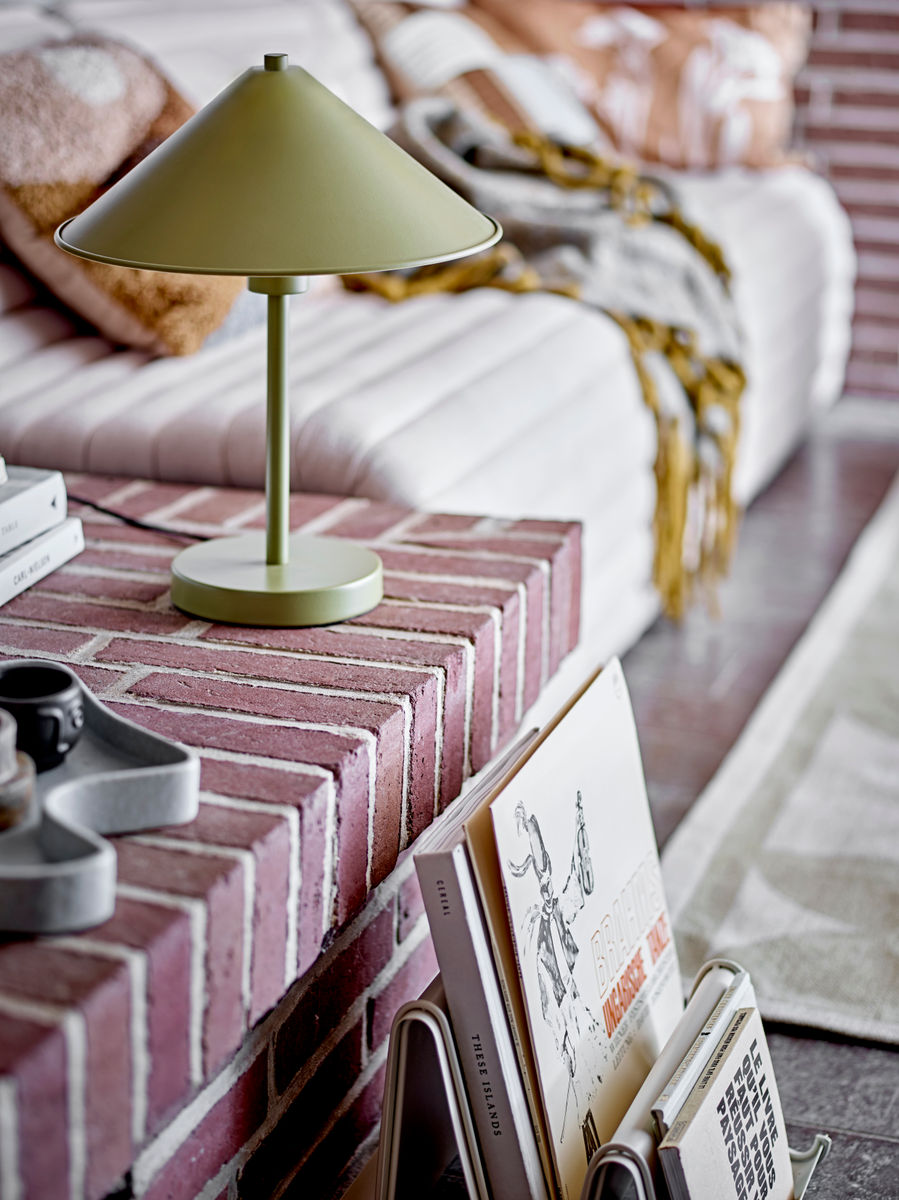 Bloomingville Bakoni table lamp, green, metal