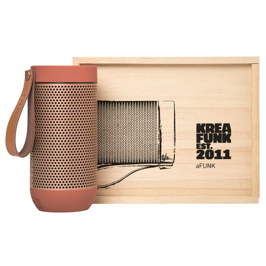 Kreafunk - Wireless speaker with strap aFUNK coral bronze