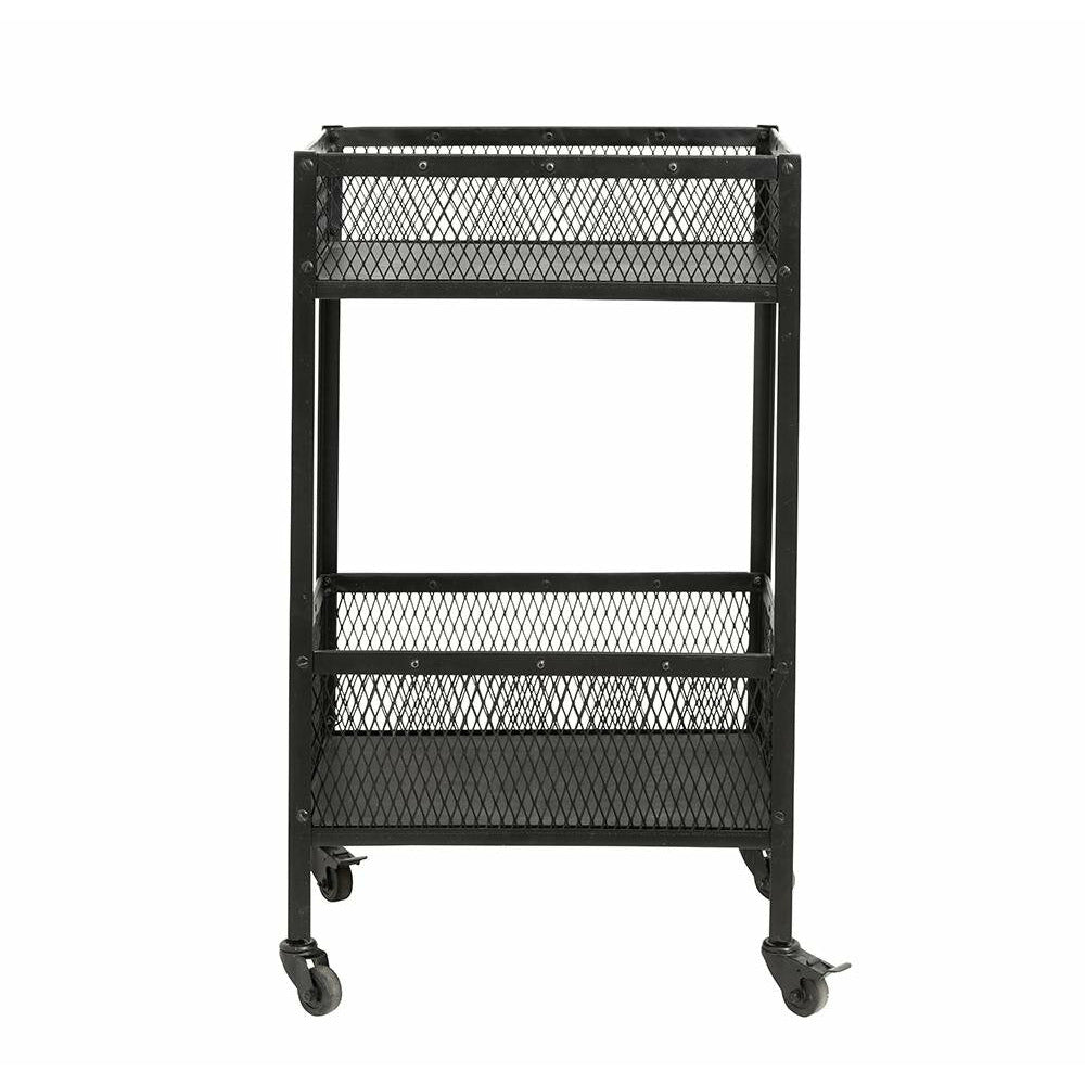Nordal Easy Rolling Table in Iron - 54x38 cm - Black