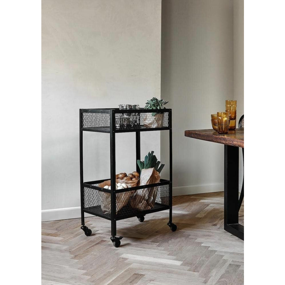 Nordal Easy Rolling Table in Iron - 54x38 cm - Black