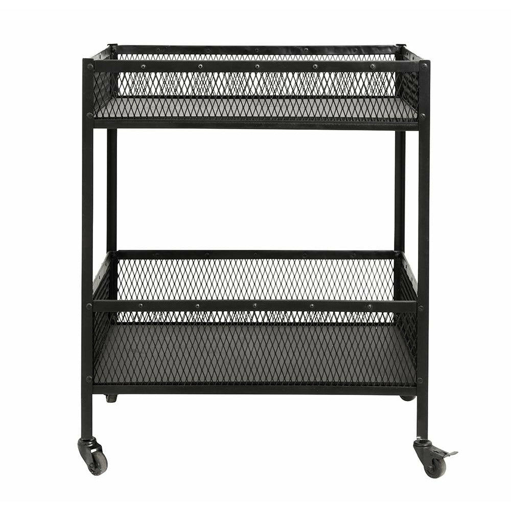 Nordal Easy Rolling Table in Iron - 77x54 cm - Black
