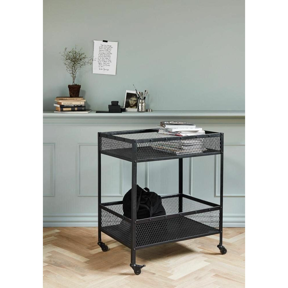 Nordal Easy Rolling Table in Iron - 77x54 cm - Black