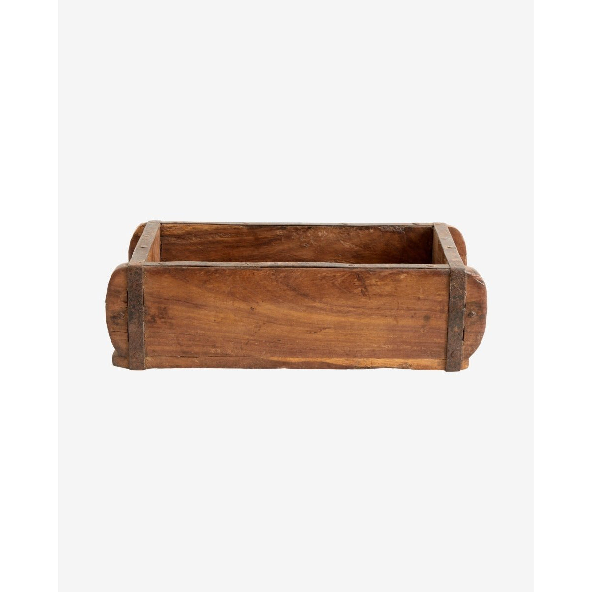 Brick mold wooden box - 15x32 cm - dark brown up
