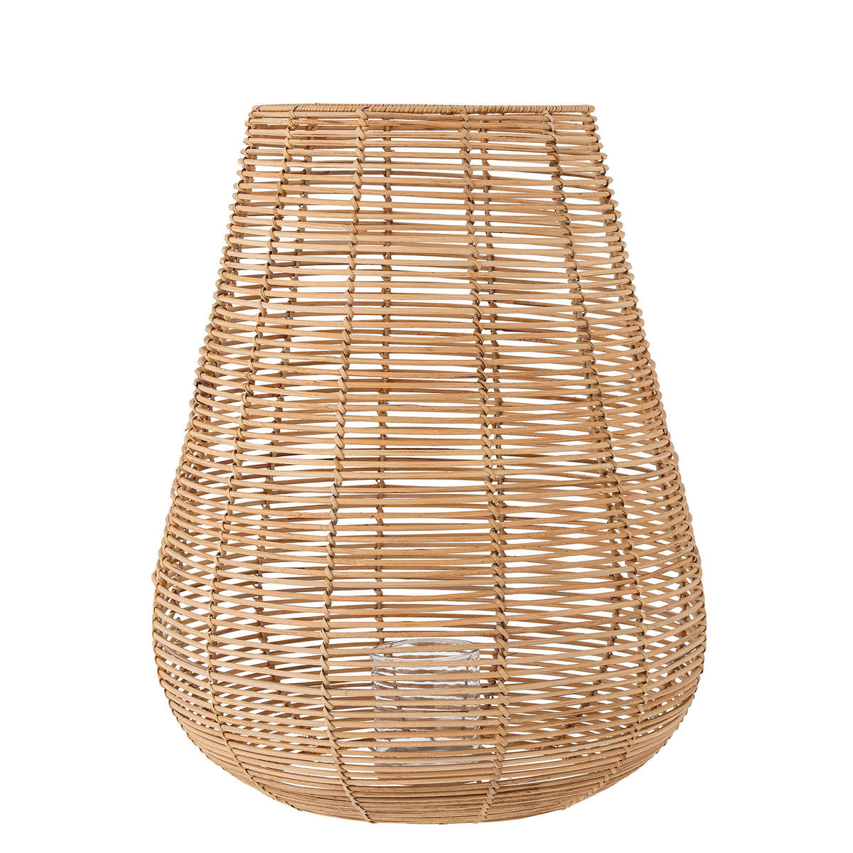 Bloomingville Sarona Lantern w/Glass, Nature, Rattan