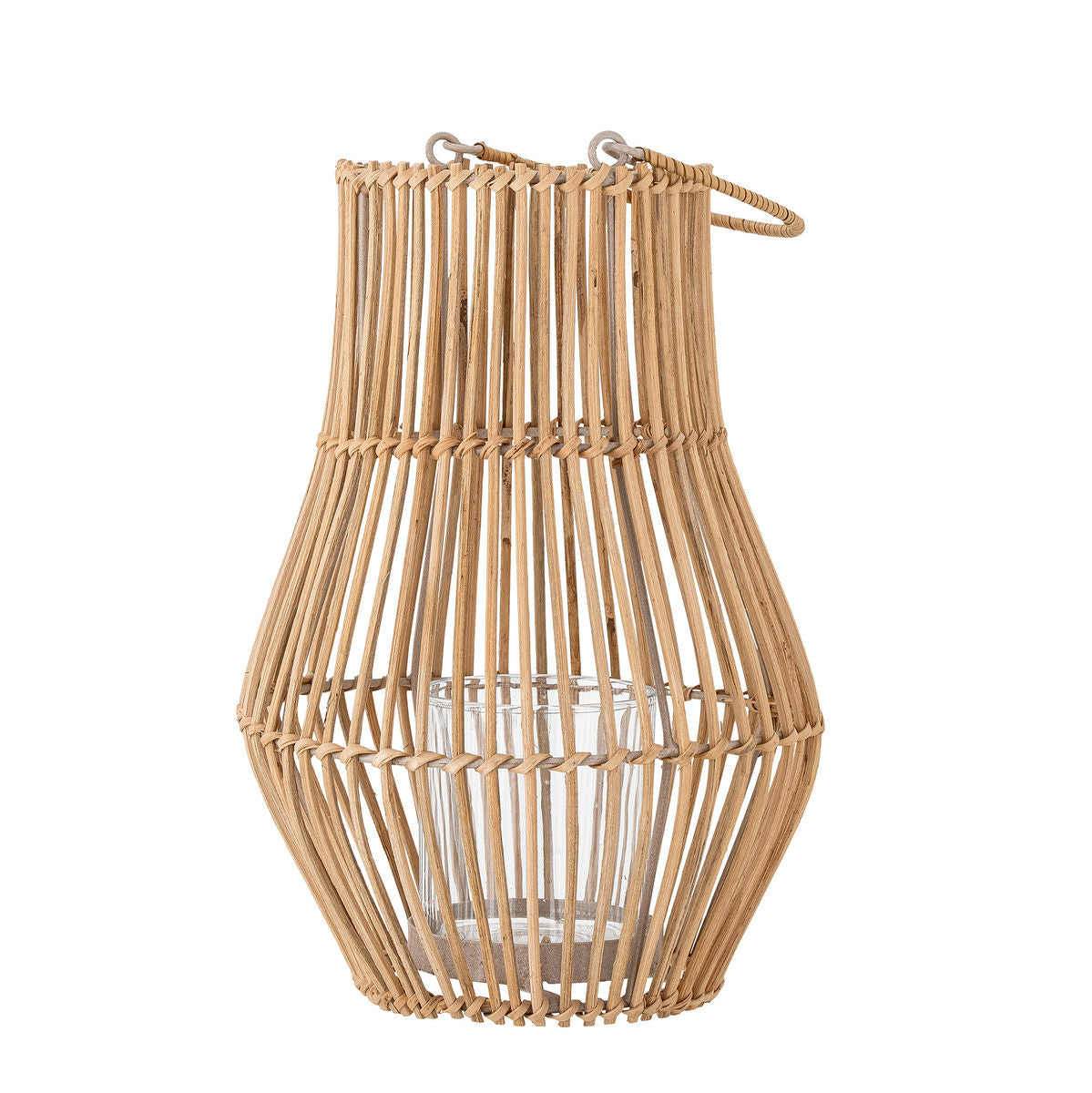 Creative Collection Rae Lantern w/Glass, Nature, Rattan