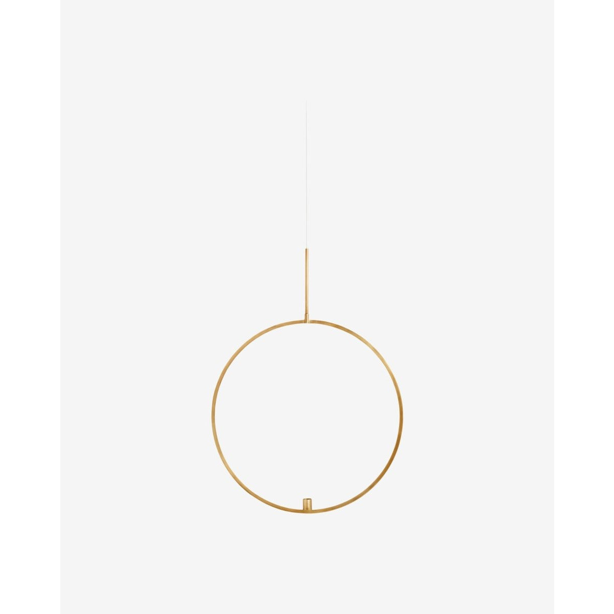 Circle candlestick for suspension - ø52 cm - brass