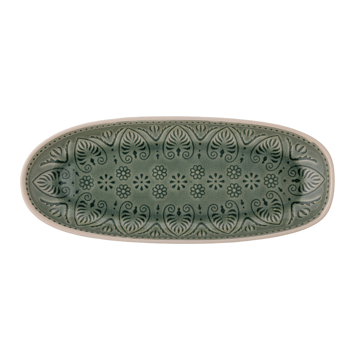 Bloomingville Rani serving dish, green, stoneware
