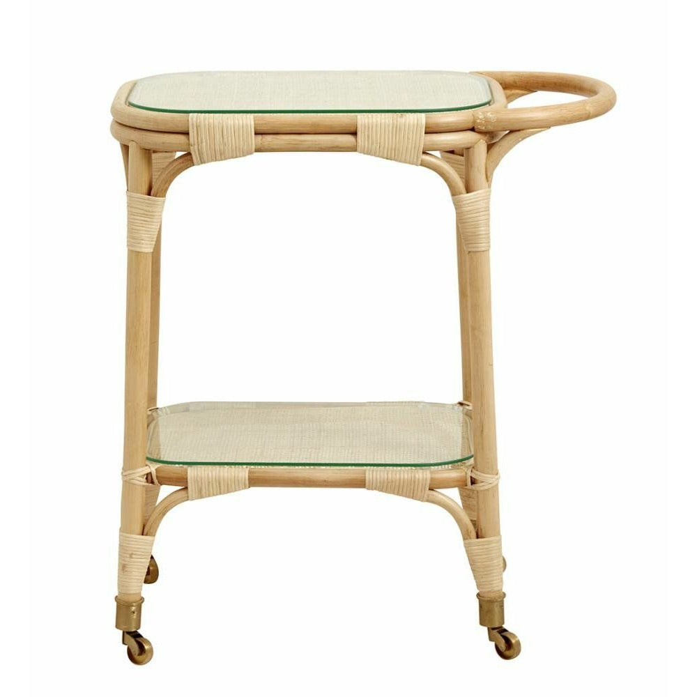Nordal Bali Rolling Table / Bar table in Rattan - 73x43 cm - Nature