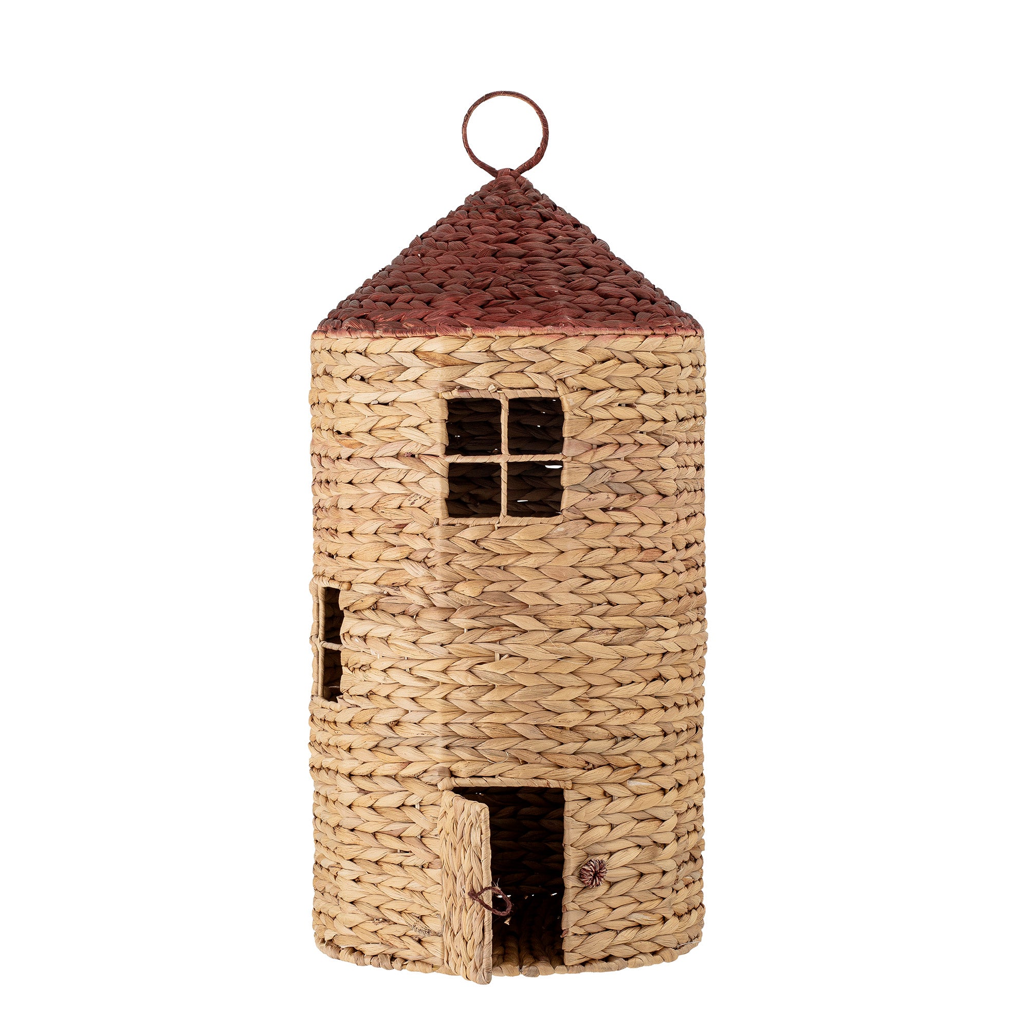 BLOOMINGVILLE MINI Linas Kurv m/Låg, Natur, Vandhyacint - D35xH70 cm - DesignGaragen.dk.