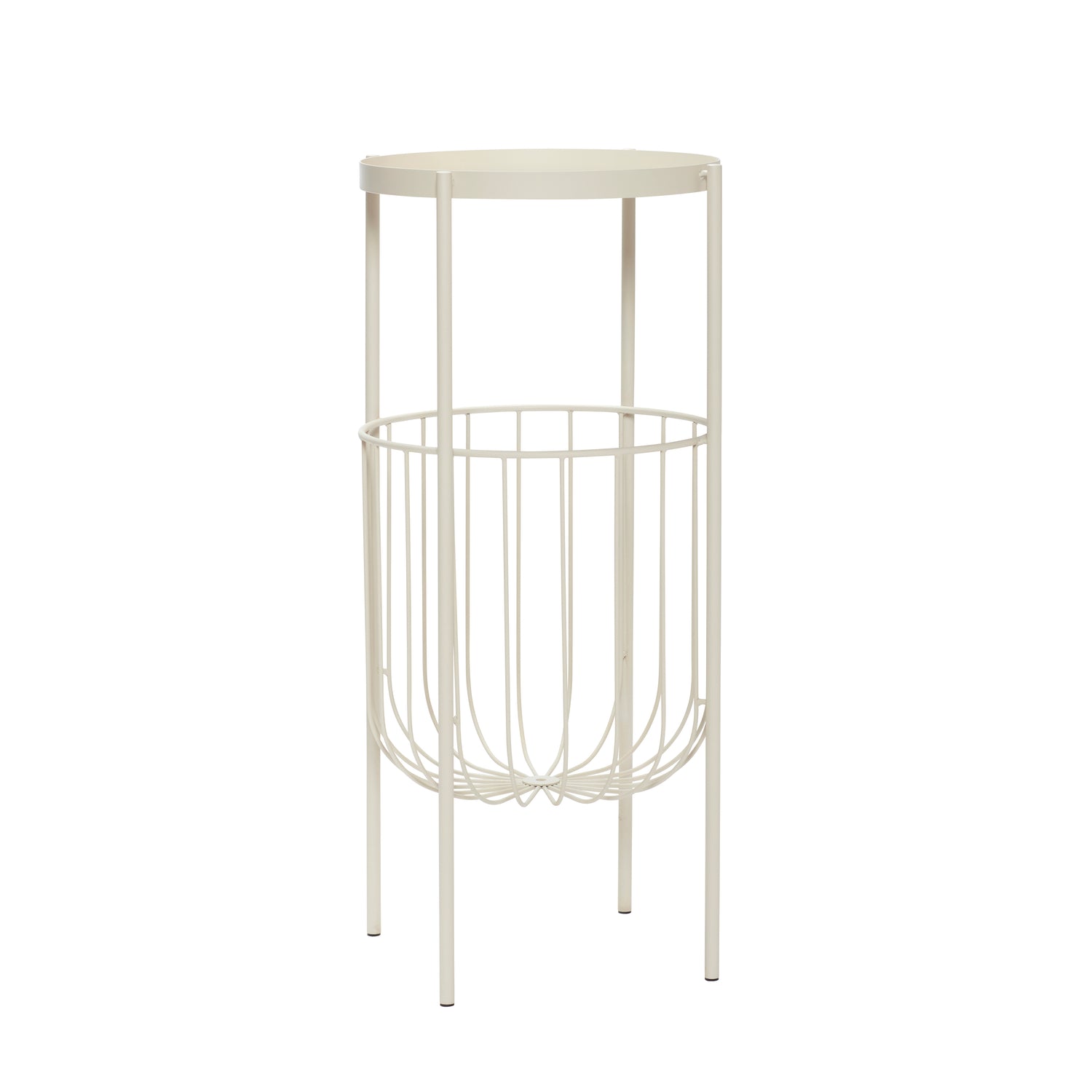 Eyrie console table round light gray - 44xH90cm