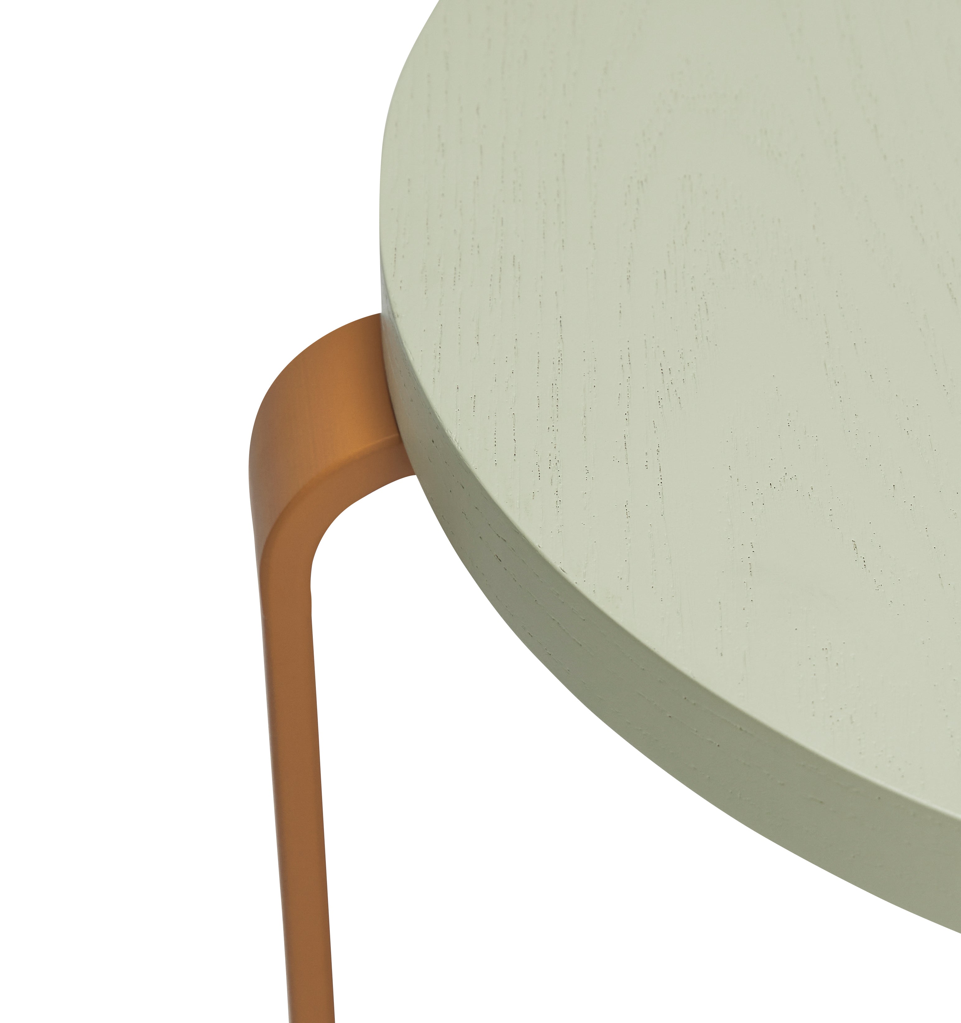 Smile Stool Light green/Orange - ø46xh46.5cm