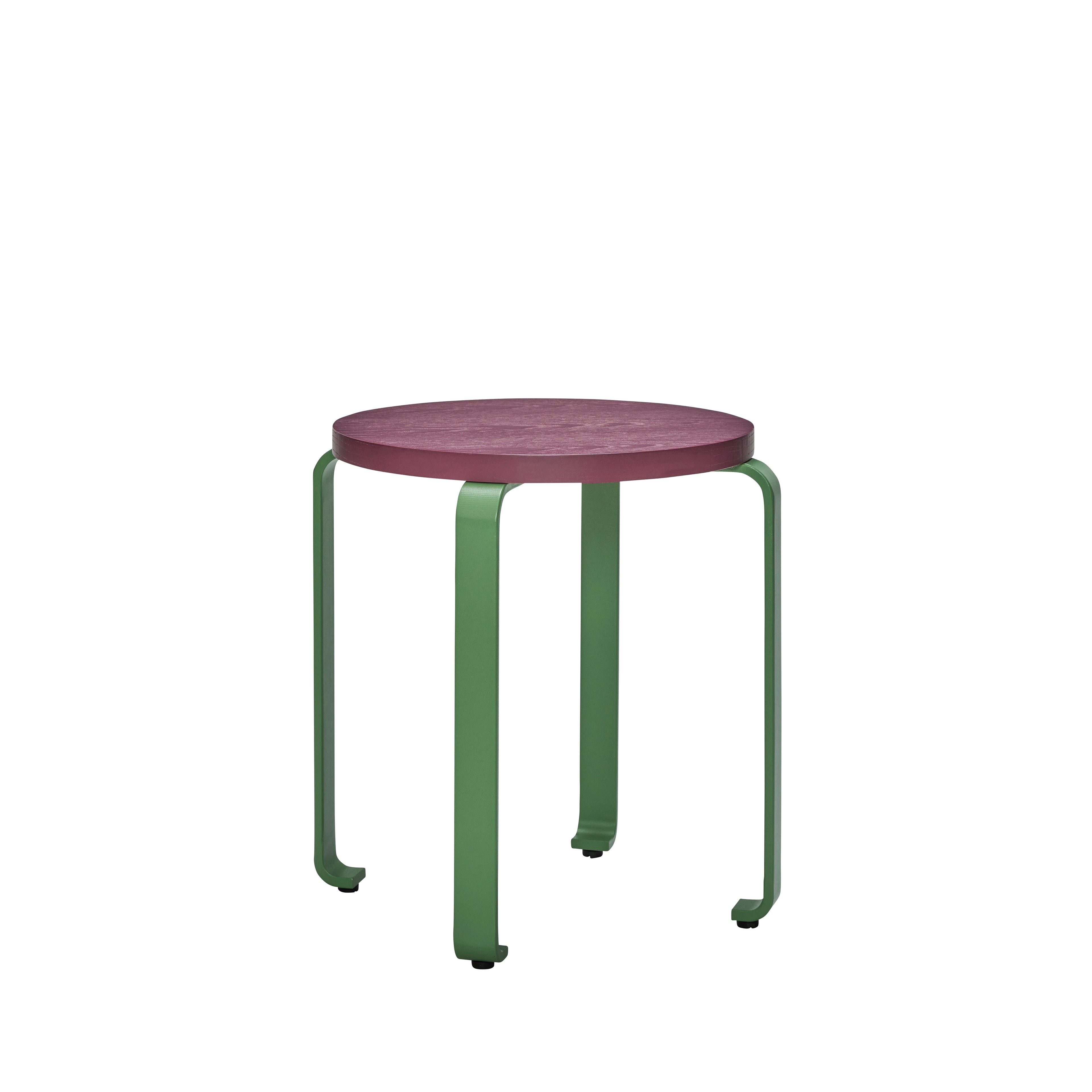 Smile Stool Burgundy/Green - ø46xh46.5cm