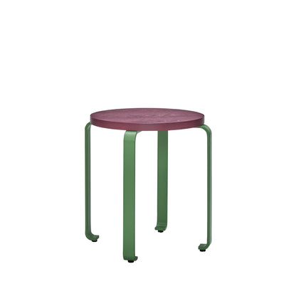 Smile Stool Burgundy/Green - ø46xh46.5cm
