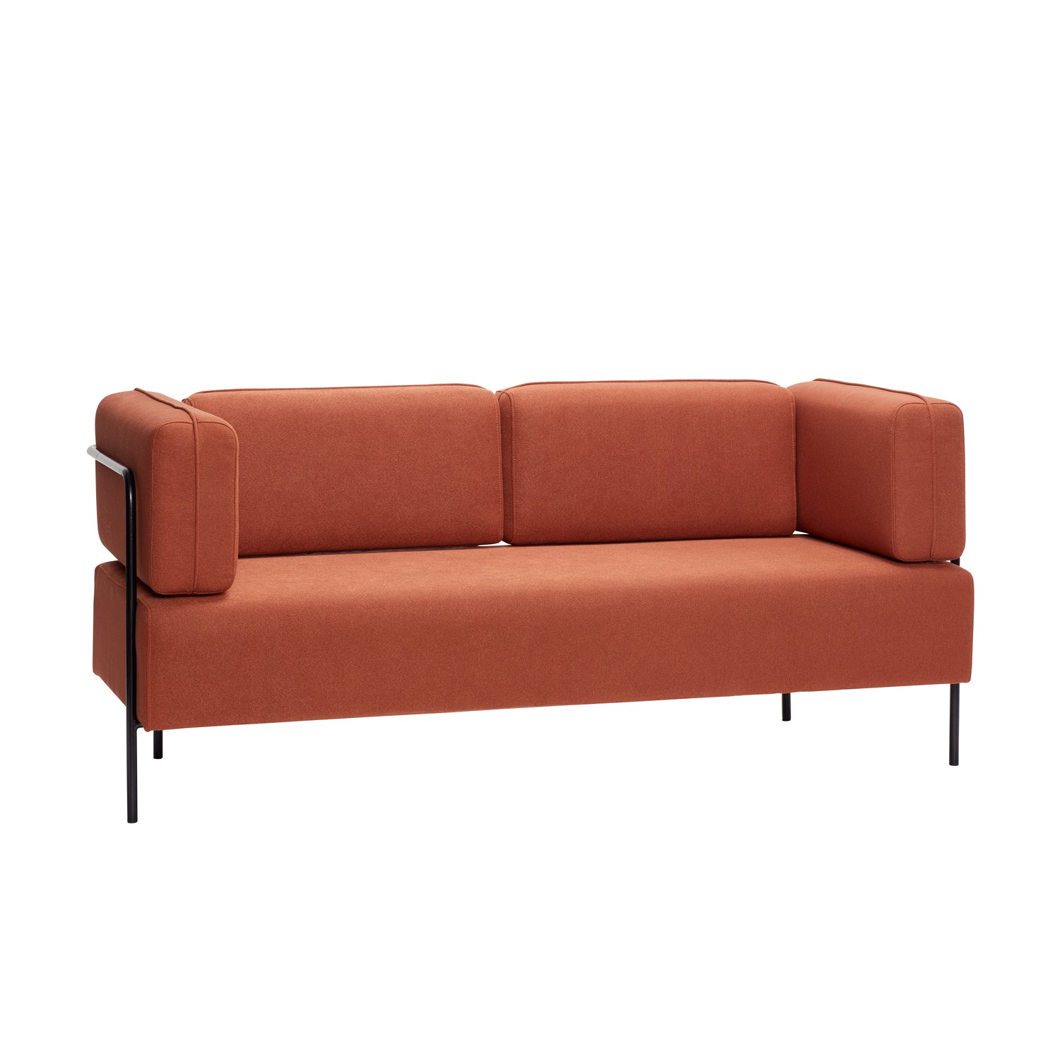 Block sofa reddish brown - 189x78xh81cm