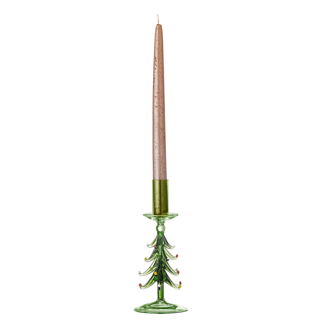 Bloomingville Brant Candlestick, Green, Glass