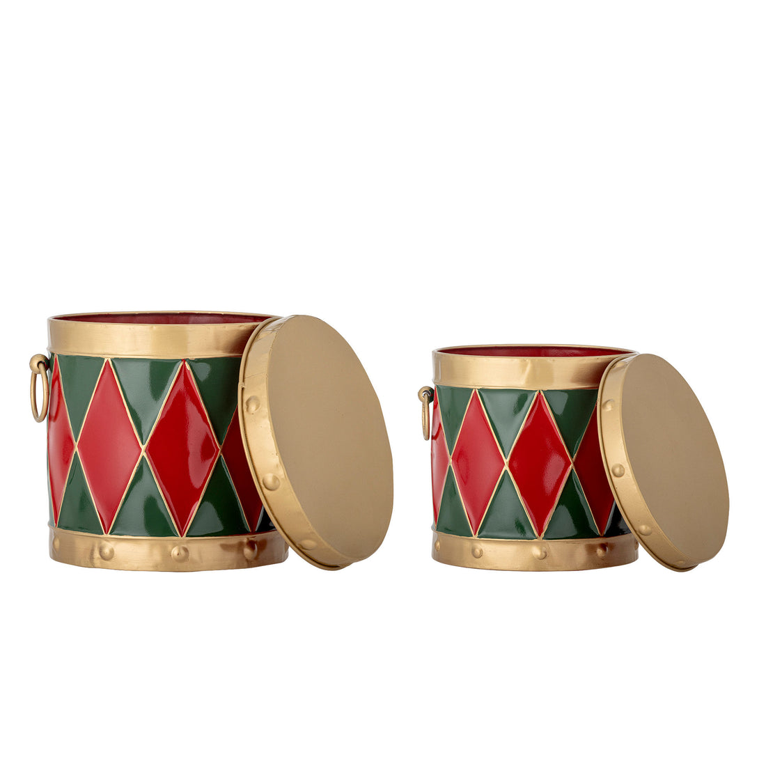 Bloomingville Yuri box w/lid, red, metal