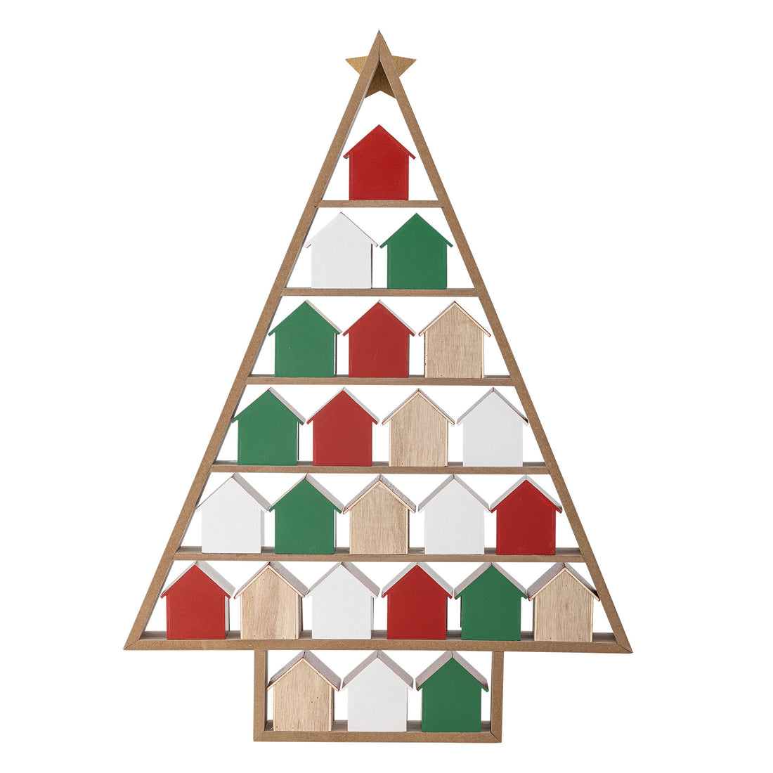 Bloomingville Calvin Calendar, Red, MDF