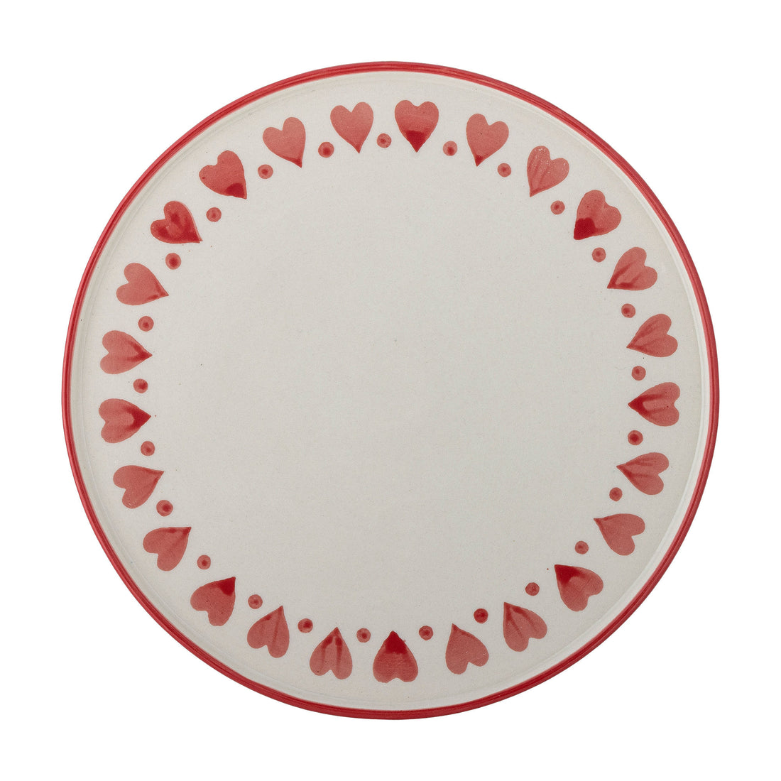 Bloomingville jolly cake dish, red, stoneware