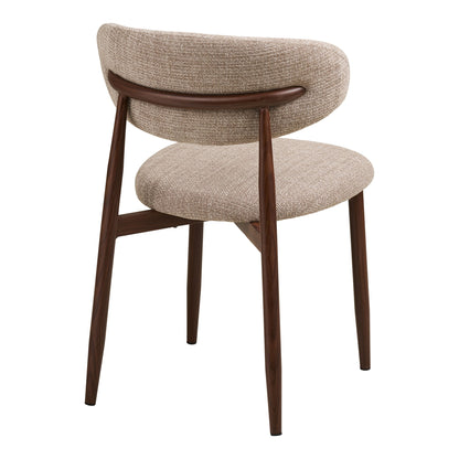 Levanto Dining Table Chair - Dining Table Chair, Sand, Wooden Look Leg, Walnut HN1302
