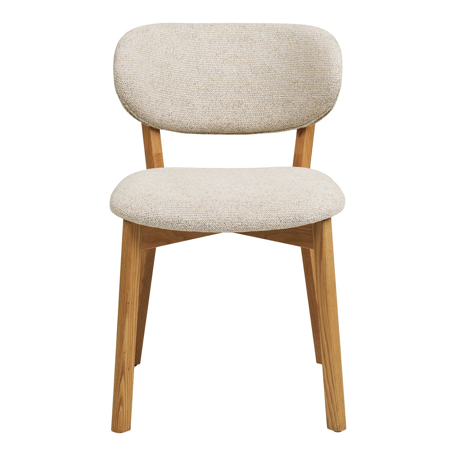 Dunkirk Dining table chair - Dining table chair, oak with fabric seat, beige HN1318