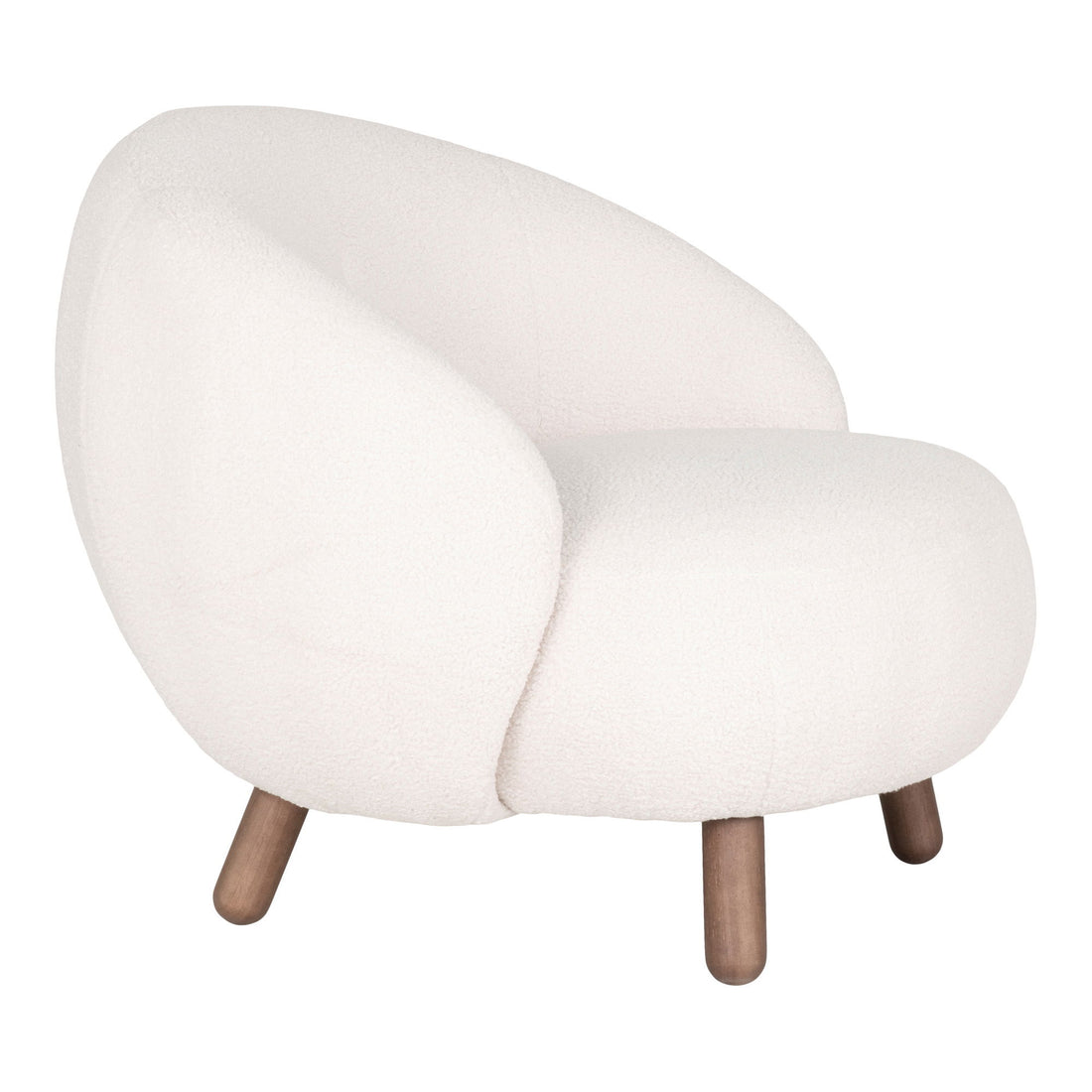 Savona set - Lounge chair and pouf, white HN1094
