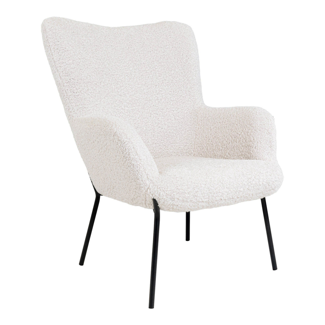 Glasgow set - lounge chair and footstool, white HN1090