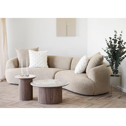 Dali Sofa - Sofa with 4 cushions, light brown